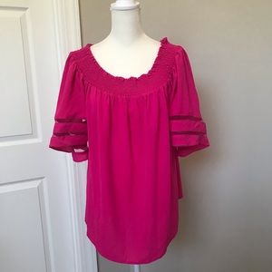 Pink Umgee Top Size L - NWT